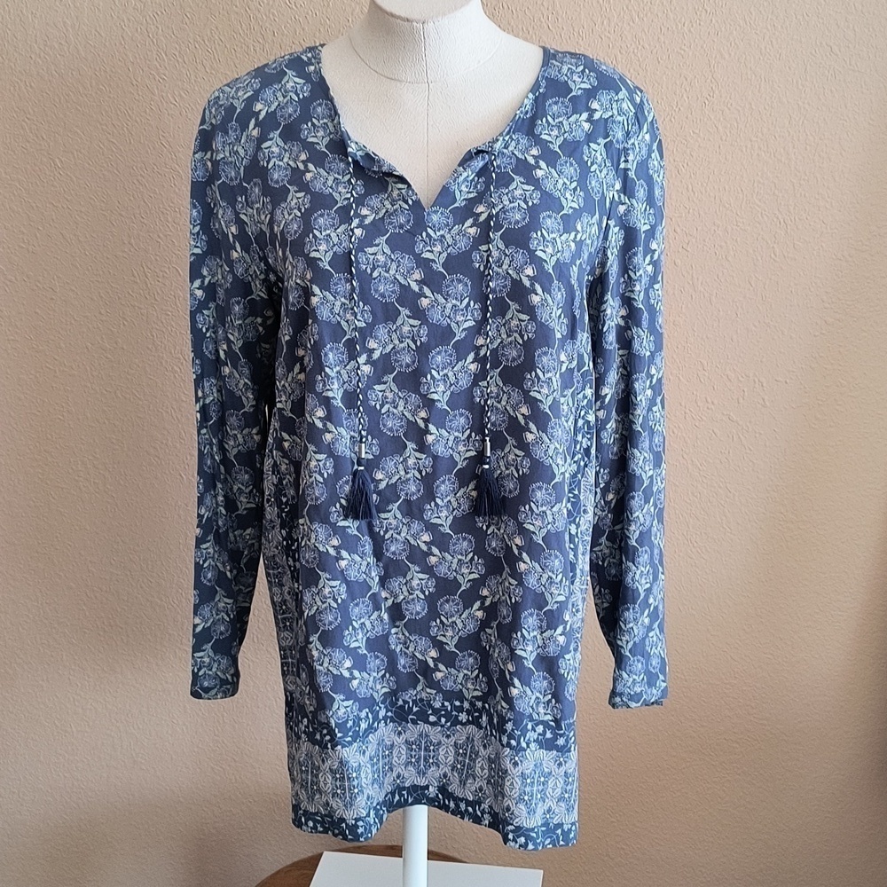 j.jill Peasant Tunic Top Size M